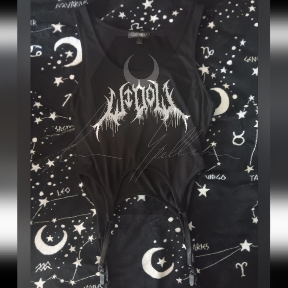 Faithfully Spooky Garter Tank Top